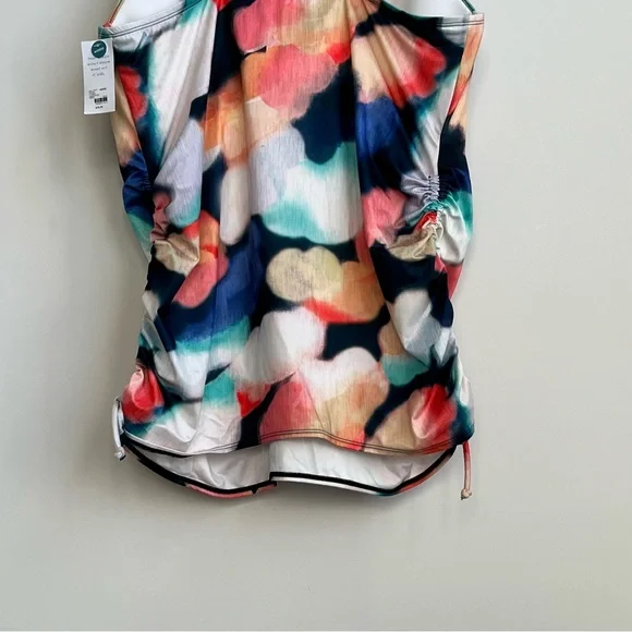 New LANE BRYANT CACIQUE SWIM Lightly Lined Plunge UNDERWIRE TANKINI TOP 44DDD - Picture 14 of 14